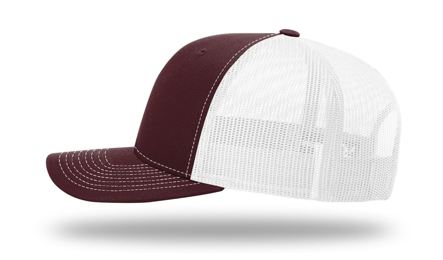 Richardson 112 Trucker Hat - Premium Blank Baseball Cap, Adjustable Snapback Hat - Structured Six Panel Richardson Blank Hats