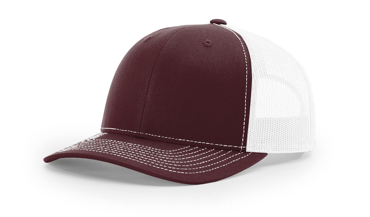 Richardson 112 Trucker Hat - Premium Blank Baseball Cap, Adjustable Snapback Hat - Structured Six Panel Richardson Blank Hats