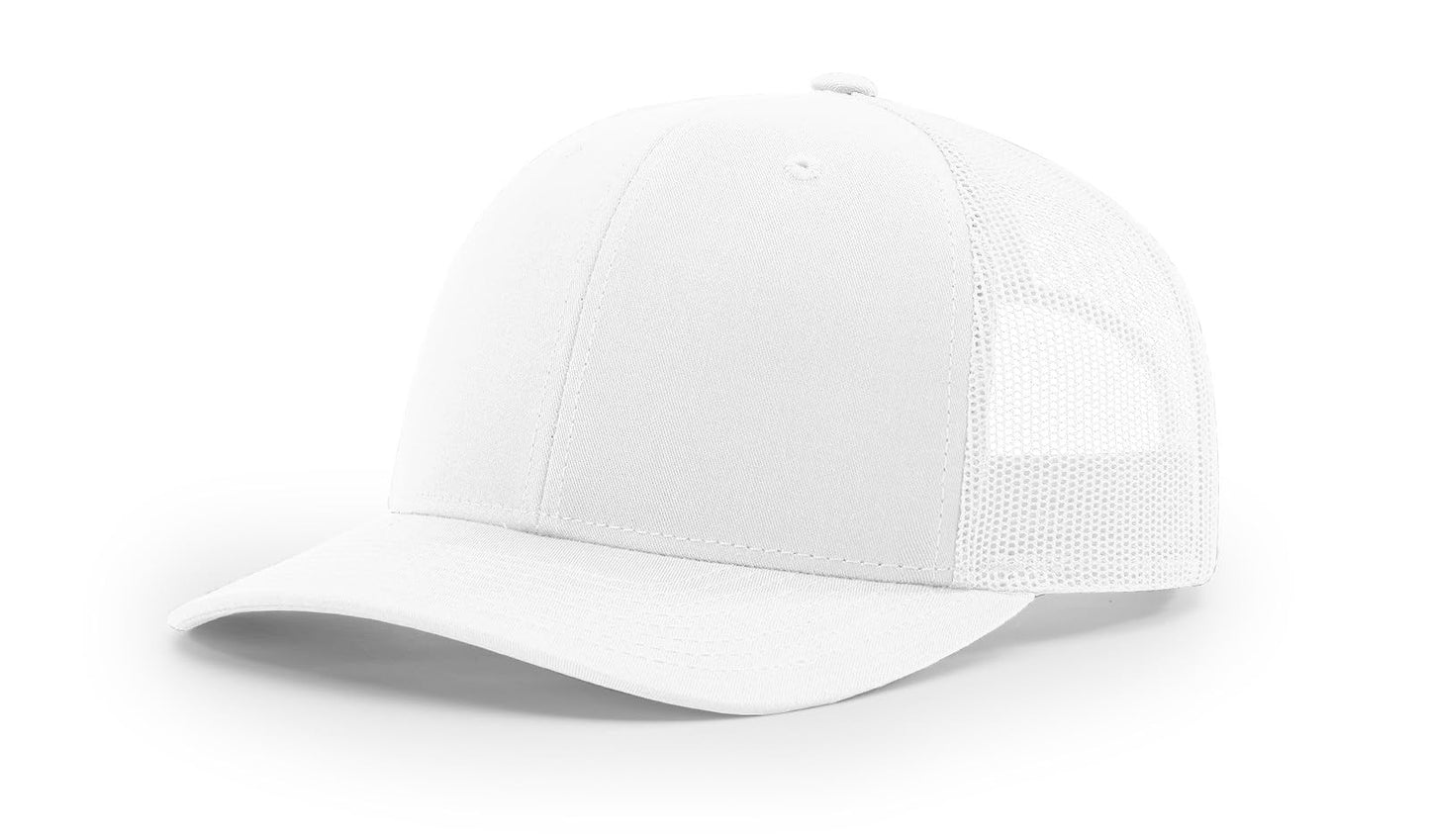 Richardson 112 Trucker Hat - Premium Blank Baseball Cap, Adjustable Snapback Hat - Structured Six Panel Richardson Blank Hats