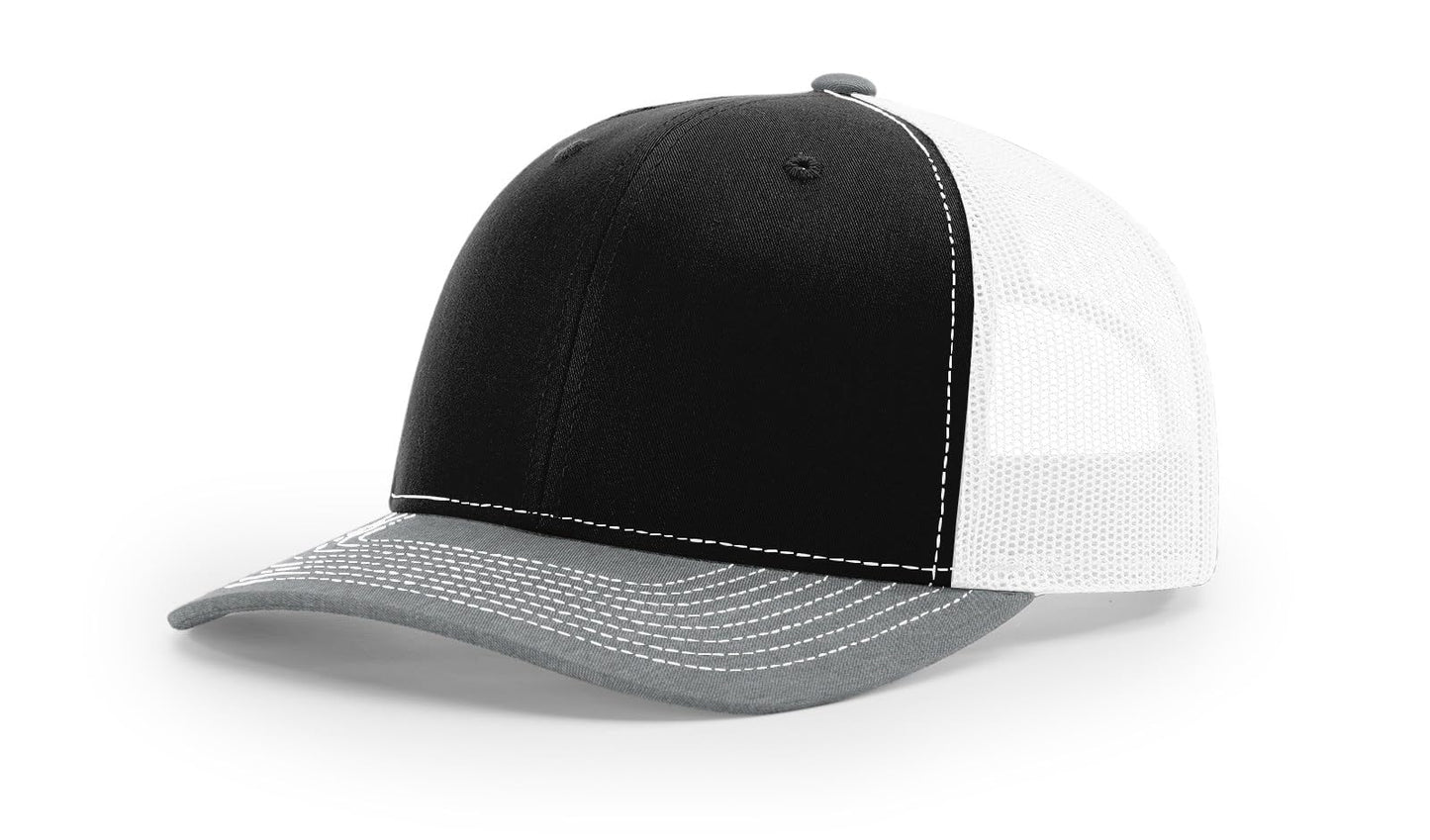 Richardson 112 Trucker Hat - Premium Blank Baseball Cap, Adjustable Snapback Hat - Structured Six Panel Richardson Blank Hats