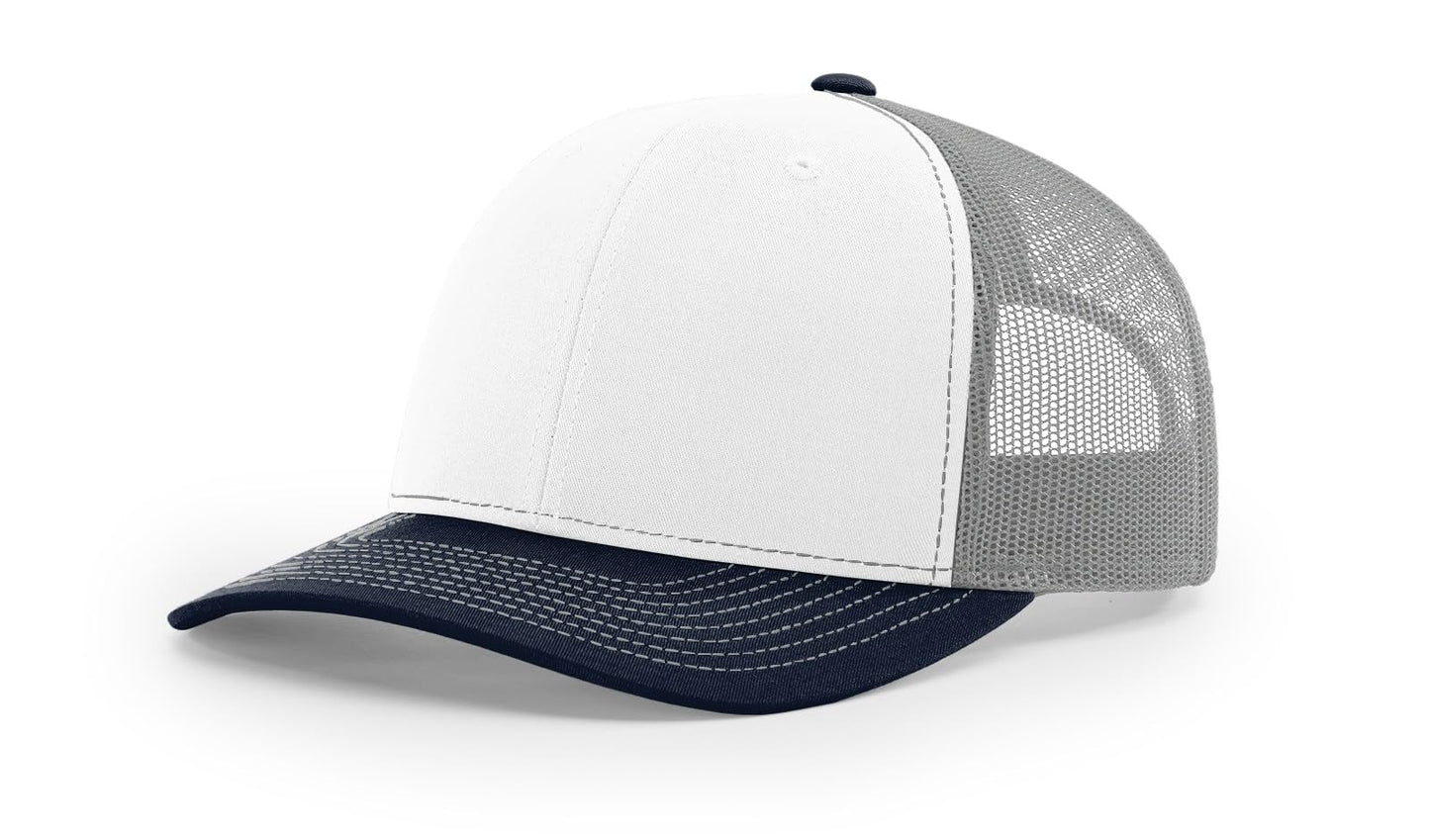 Richardson 112 Trucker Hat - Premium Blank Baseball Cap, Adjustable Snapback Hat - Structured Six Panel Richardson Blank Hats