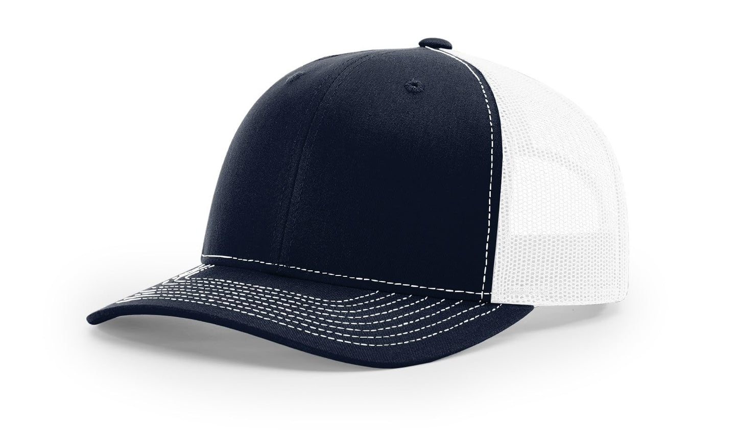 Richardson 112 Trucker Hat - Premium Blank Baseball Cap, Adjustable Snapback Hat - Structured Six Panel Richardson Blank Hats