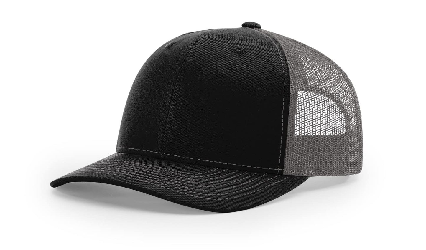Richardson 112 Trucker Hat - Premium Blank Baseball Cap, Adjustable Snapback Hat - Structured Six Panel Richardson Blank Hats