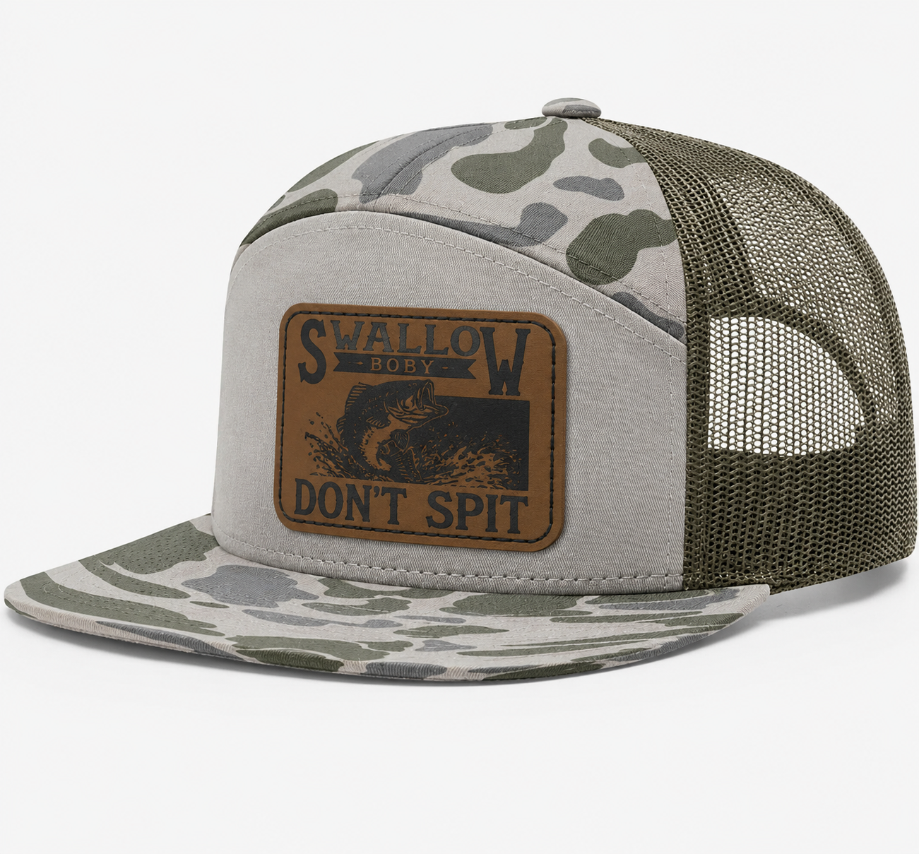 Swallow Baby Don't Spit Leather Patch Hat
