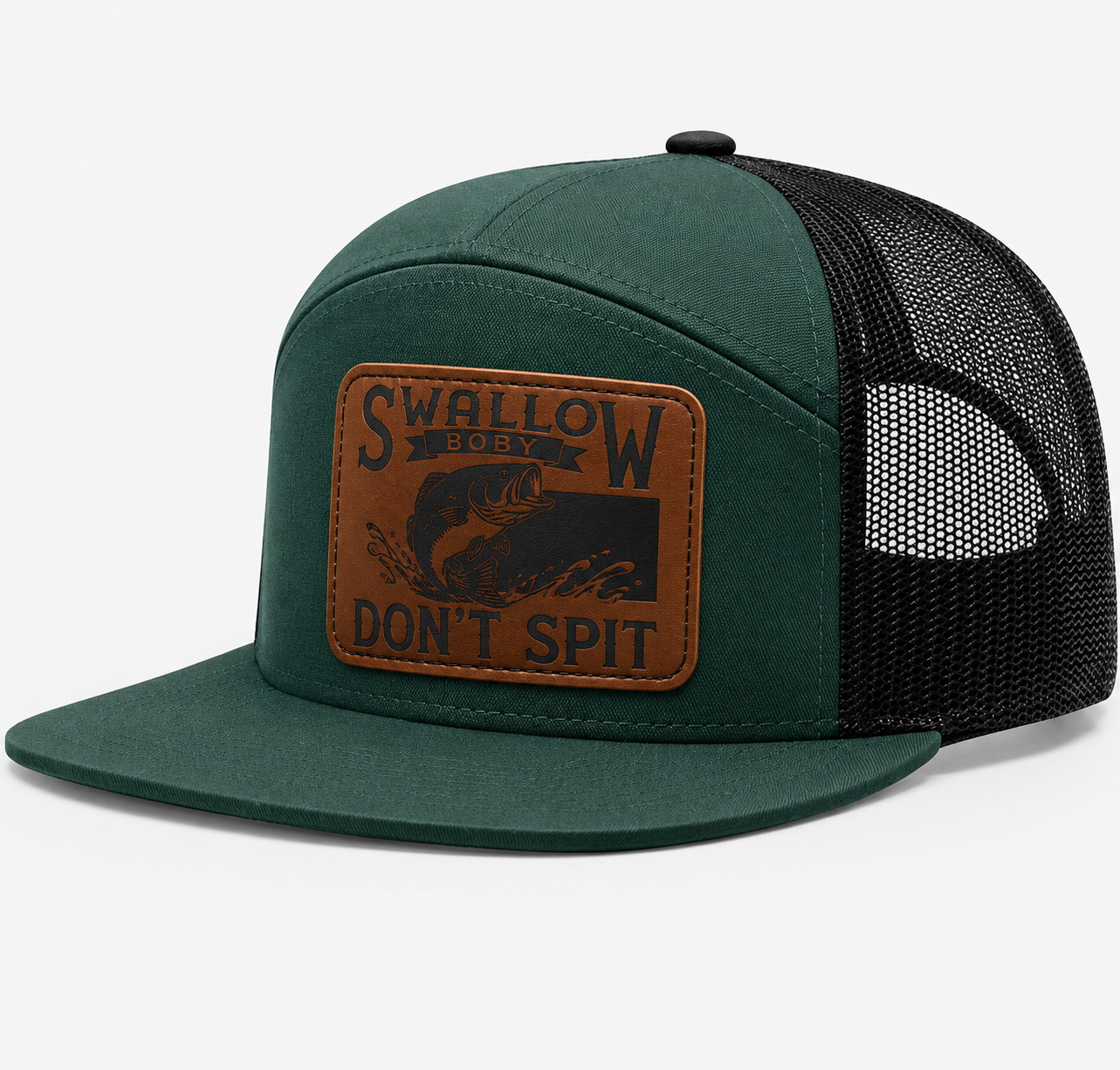 Swallow Baby Don't Spit Leather Patch Hat