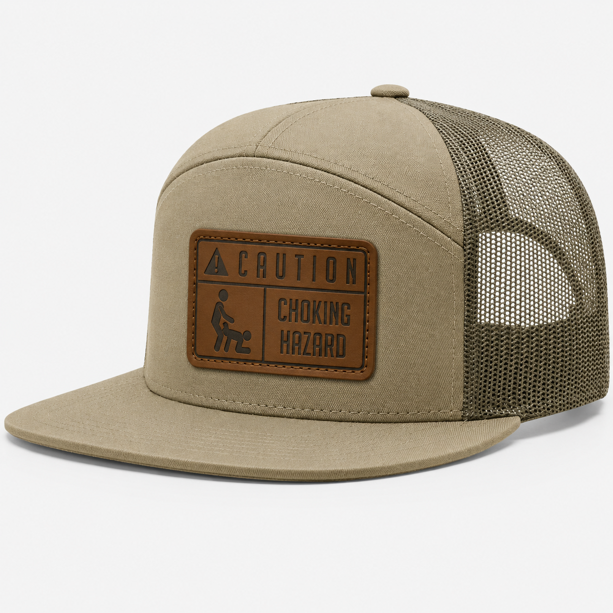Caution Choking Hazard Leather Patch Hat
