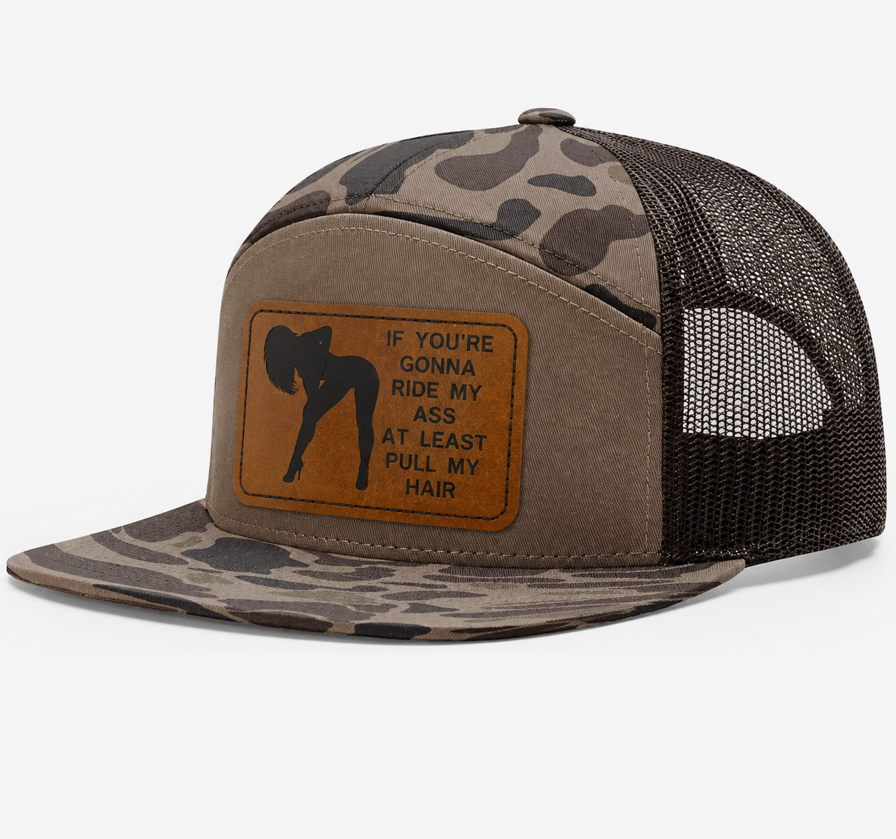 Ride My Ass, Pull My Hair Leather Patch Hat