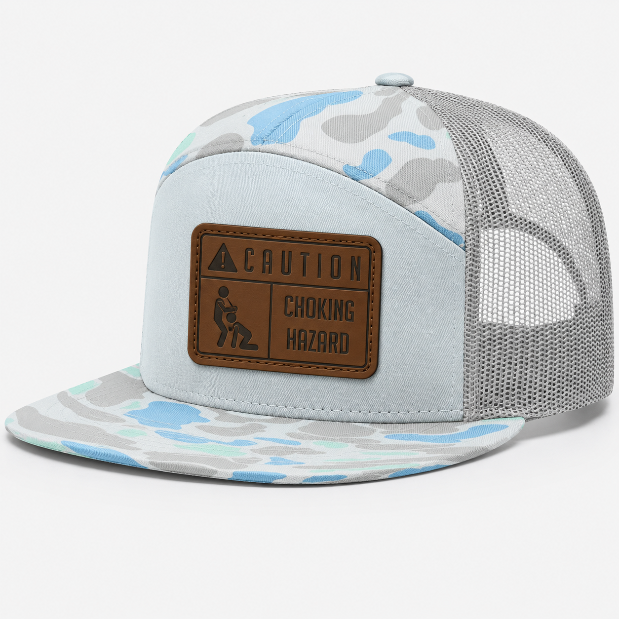 Caution Choking Hazard Leather Patch Hat