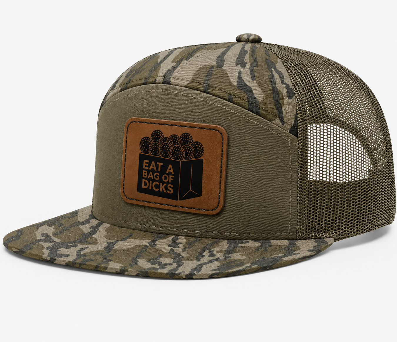 Eat A Bag Of Dicks Leather Patch Hat