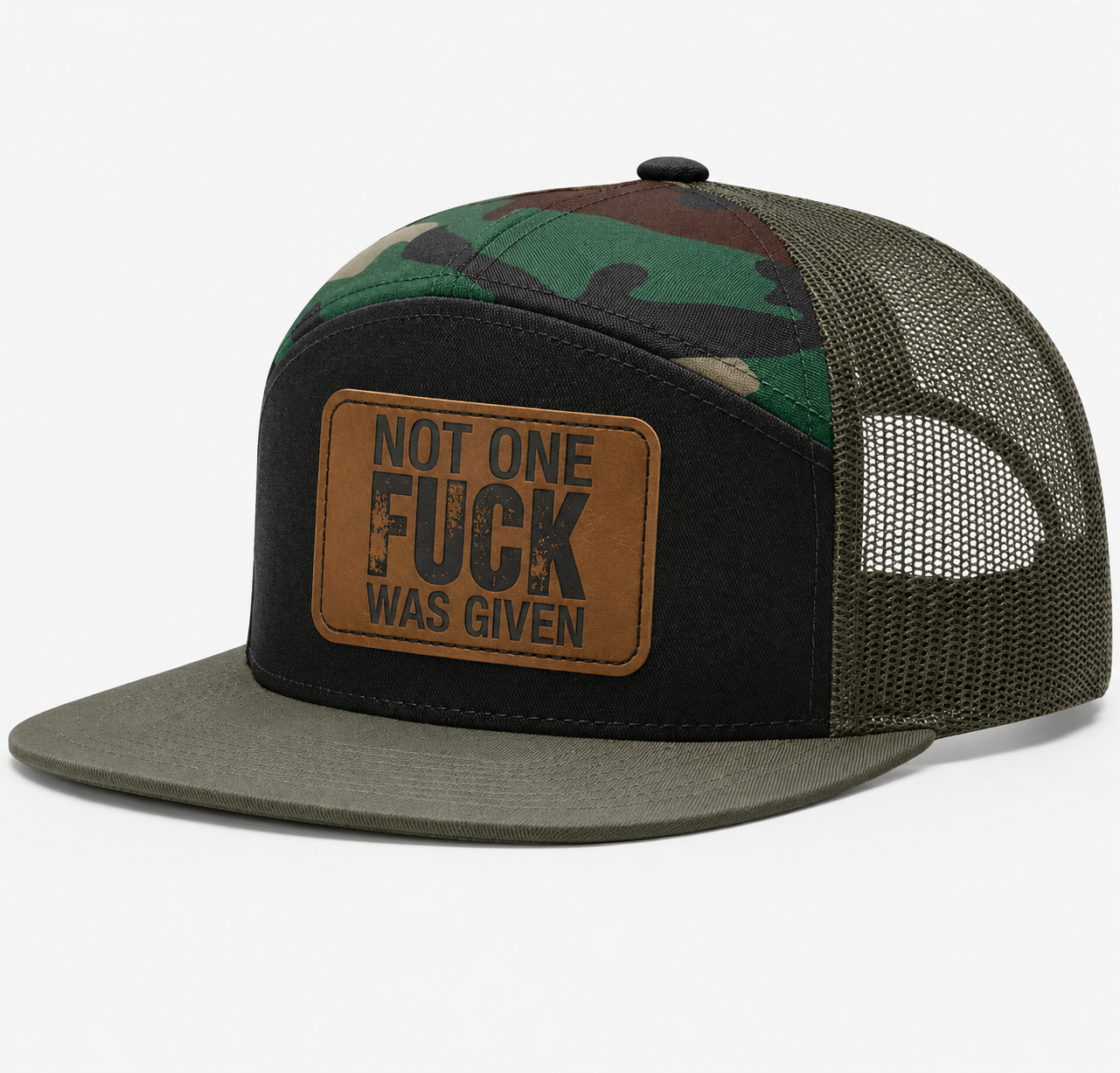Not One Fuck Was Given Leather Patch Hat