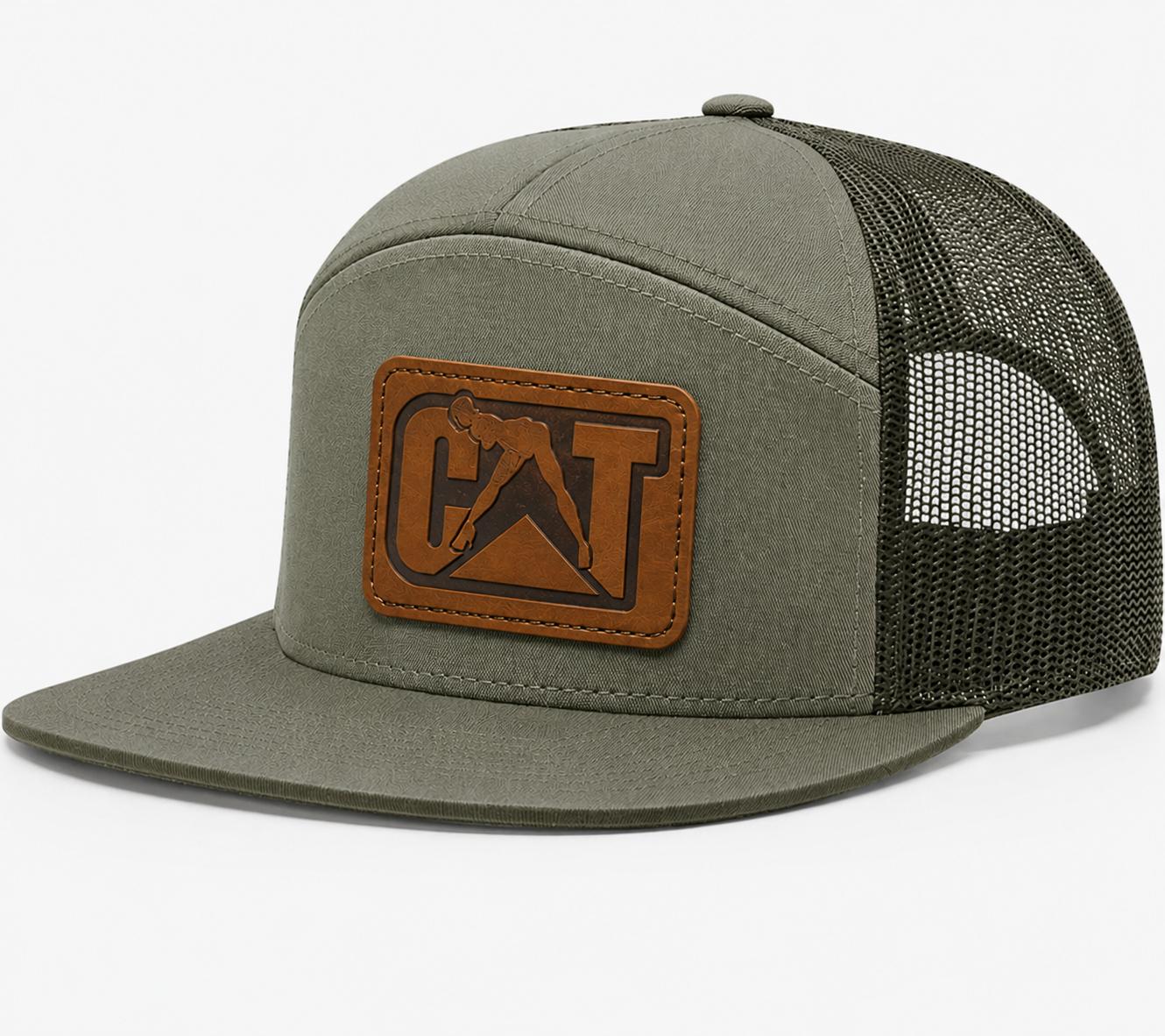 CAT Equipment Leather Patch Hat