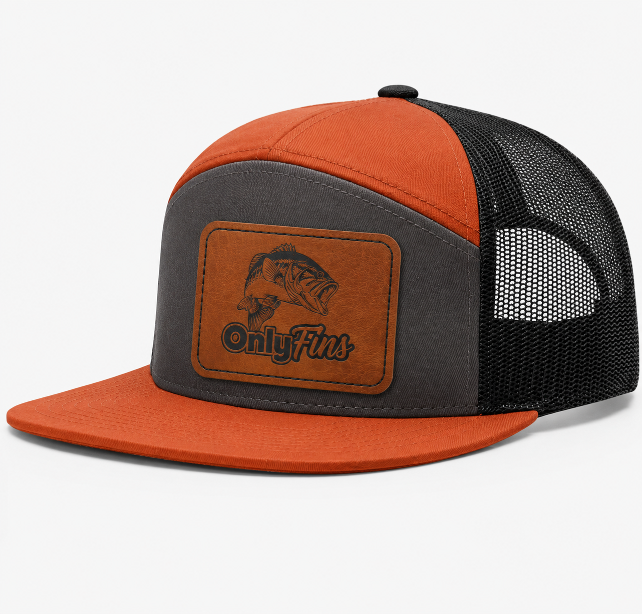 Only Fins Leather Patch Hat