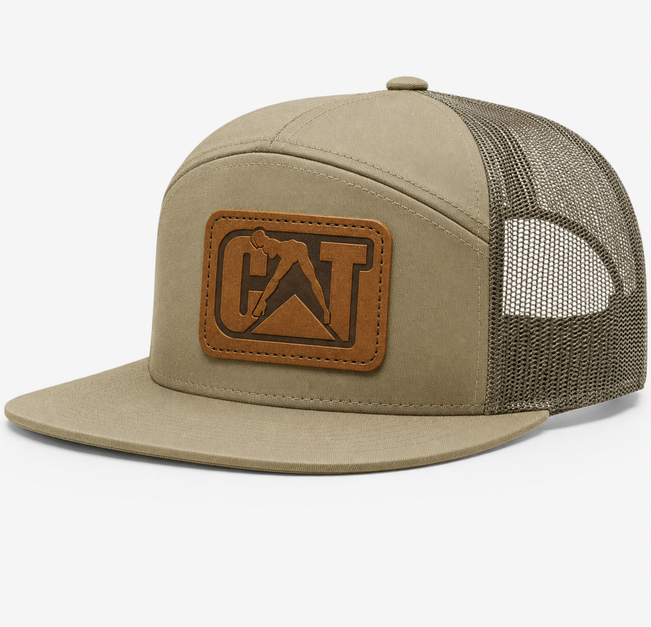 CAT Equipment Leather Patch Hat