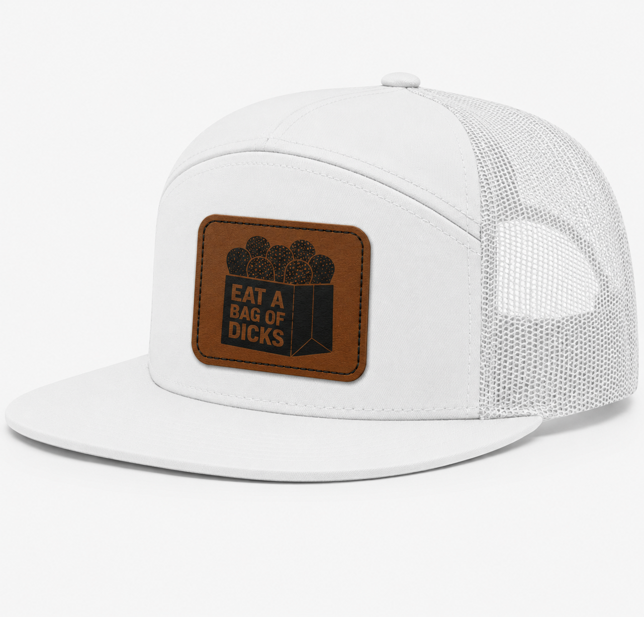 Eat A Bag Of Dicks Leather Patch Hat