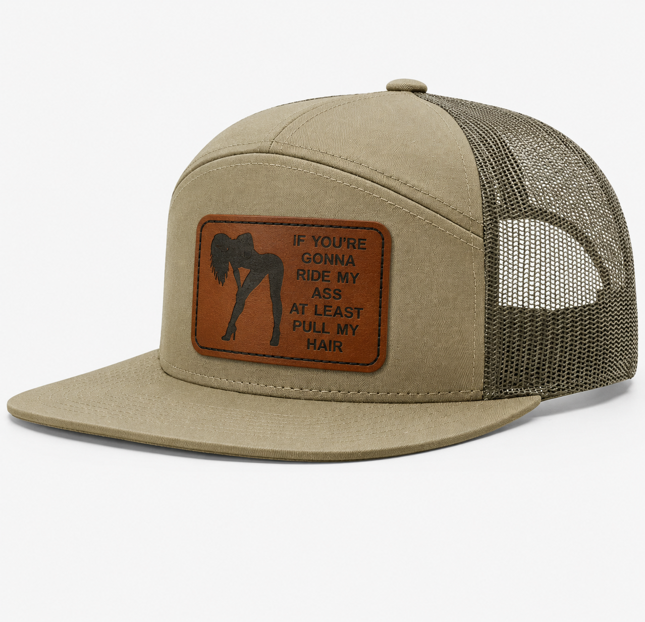 Ride My Ass, Pull My Hair Leather Patch Hat