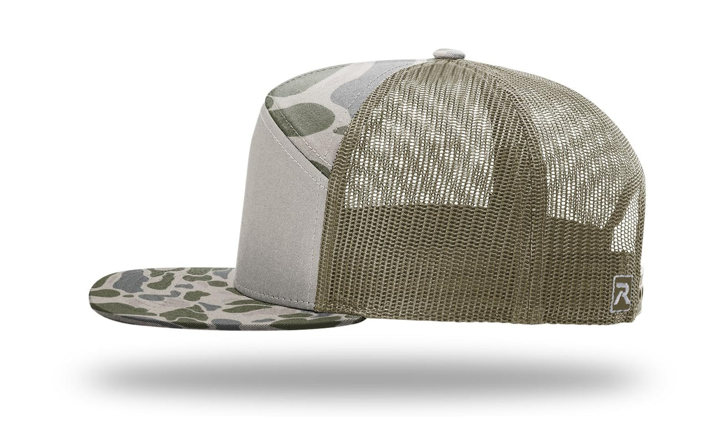 Richardson 168 168P Hat 7-Panel Trucker Cap Hi-Pro Snapback Cap Camo Hat Adjustable Baseball Hat Blank Hat Bulk Hats