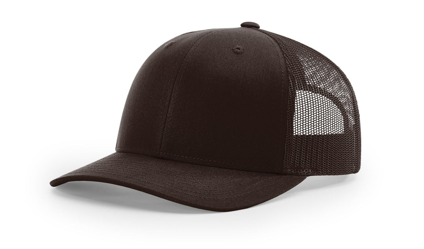 Richardson 112 Trucker Hat - Premium Blank Baseball Cap, Adjustable Snapback Hat - Structured Six Panel Richardson Blank Hats