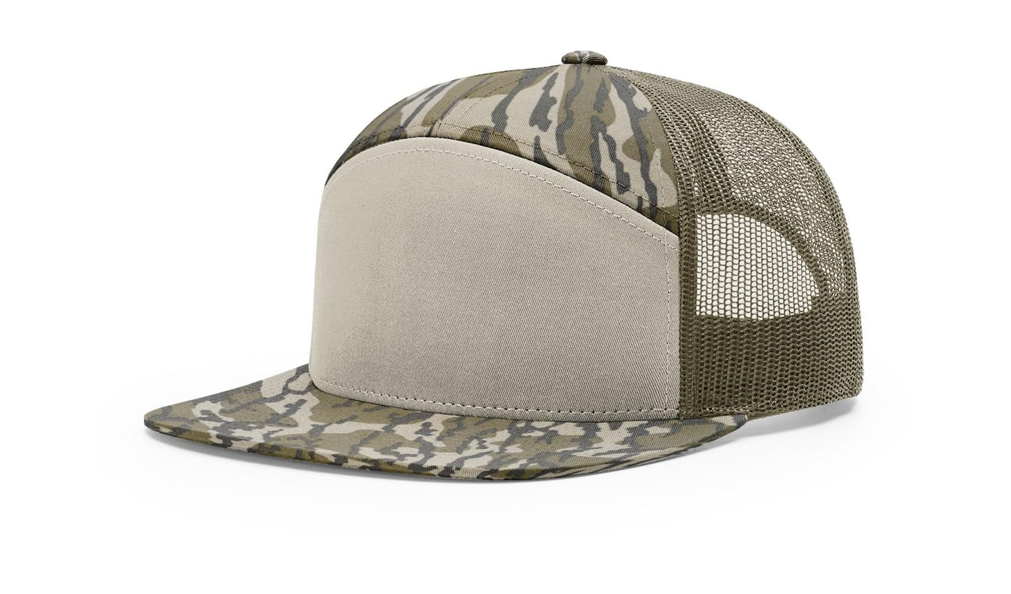 Richardson 168 168P Hat 7-Panel Trucker Cap Hi-Pro Snapback Cap Camo Hat Adjustable Baseball Hat Blank Hat Bulk Hats