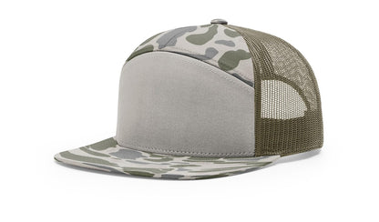 Richardson 168 168P Hat 7-Panel Trucker Cap Hi-Pro Snapback Cap Camo Hat Adjustable Baseball Hat Blank Hat Bulk Hats