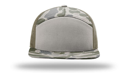 Richardson 168 168P Hat 7-Panel Trucker Cap Hi-Pro Snapback Cap Camo Hat Adjustable Baseball Hat Blank Hat Bulk Hats