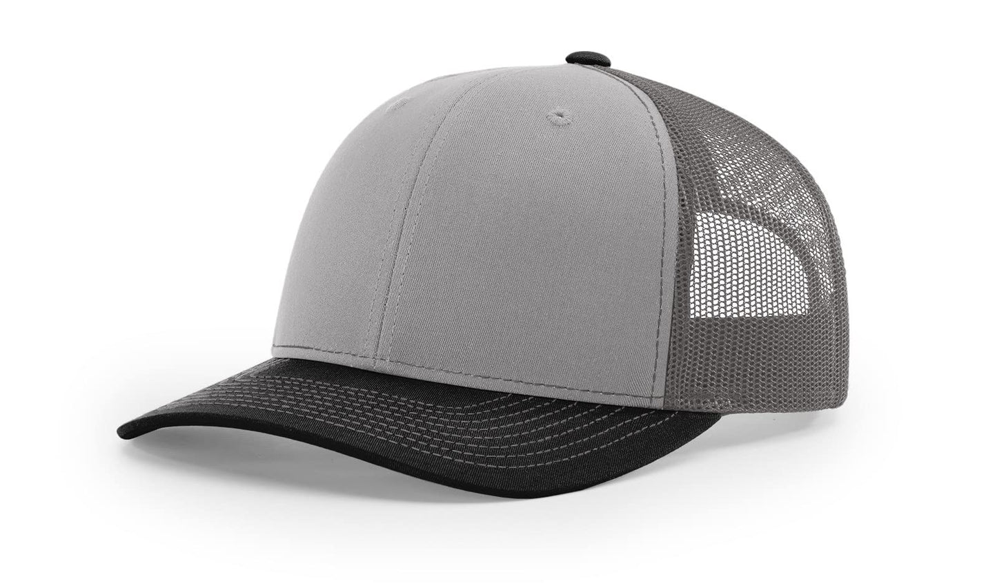 Richardson 112 Trucker Hat - Premium Blank Baseball Cap, Adjustable Snapback Hat - Structured Six Panel Richardson Blank Hats