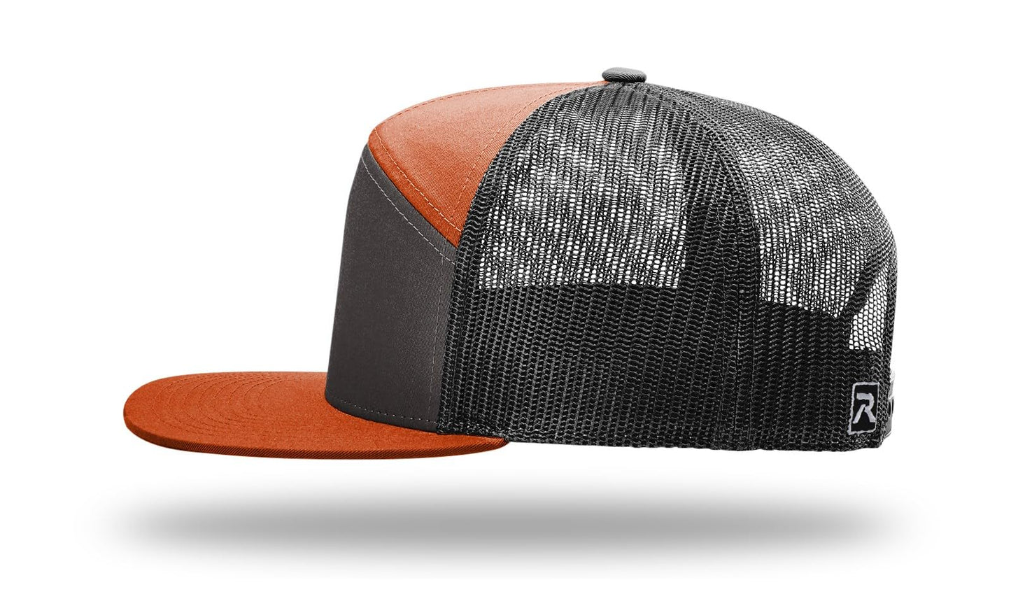 Richardson 168 168P Hat 7-Panel Trucker Cap Hi-Pro Snapback Cap Camo Hat Adjustable Baseball Hat Blank Hat Bulk Hats