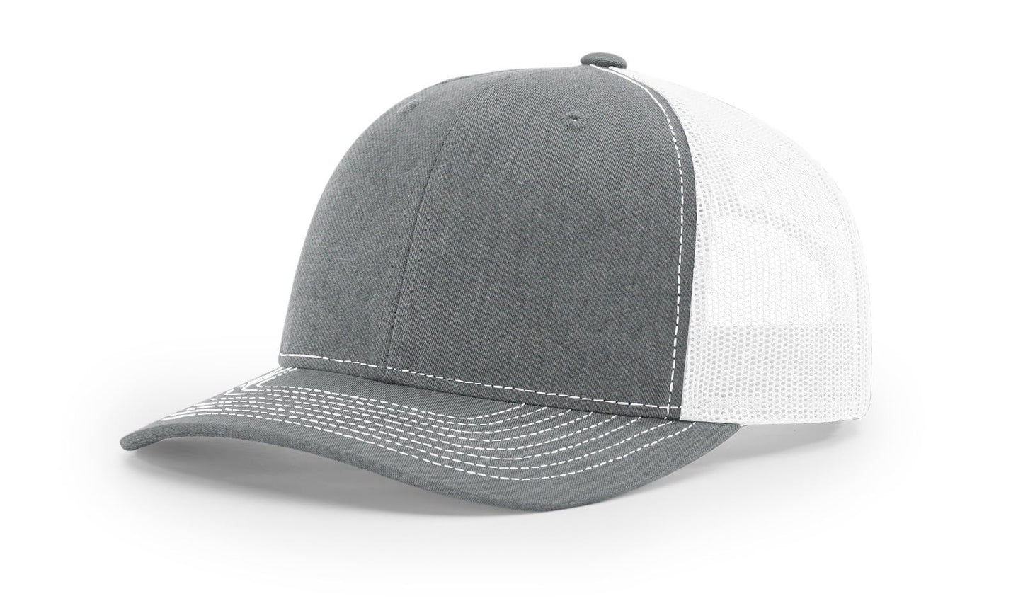 Richardson 112 Trucker Hat - Premium Blank Baseball Cap, Adjustable Snapback Hat - Structured Six Panel Richardson Blank Hats