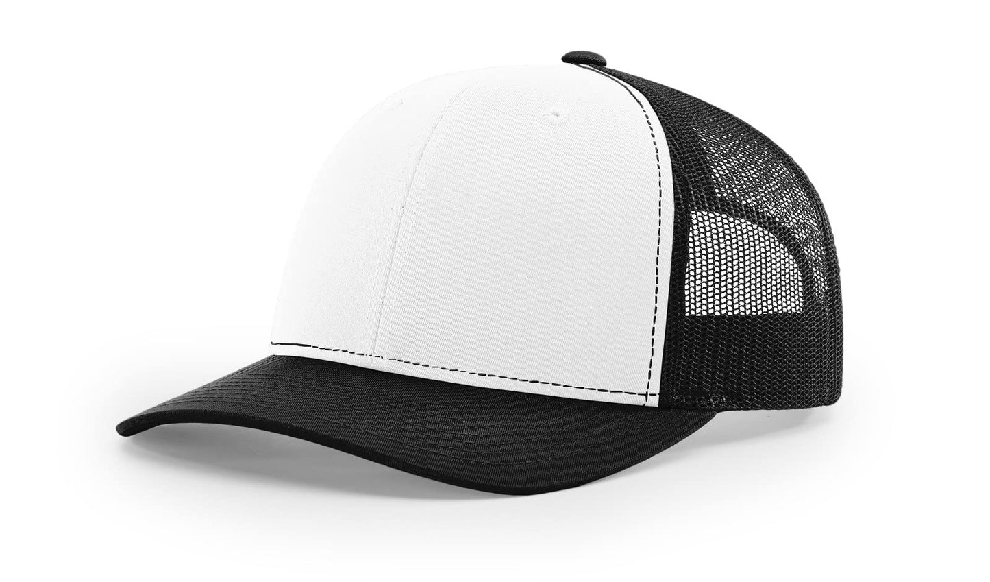 Richardson 112 Trucker Hat - Premium Blank Baseball Cap, Adjustable Snapback Hat - Structured Six Panel Richardson Blank Hats