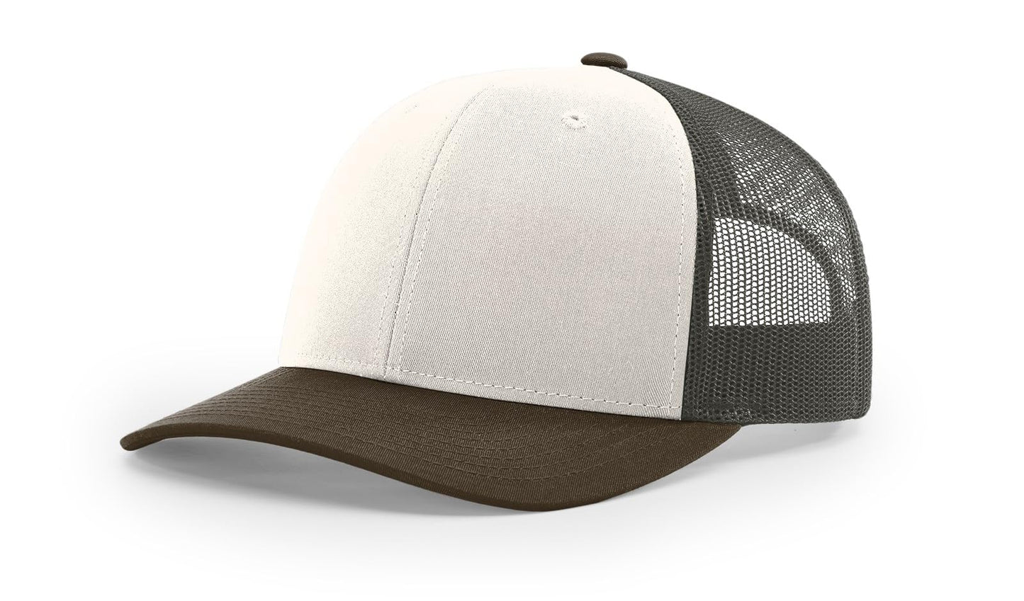 Richardson 112 Trucker Hat - Premium Blank Baseball Cap, Adjustable Snapback Hat - Structured Six Panel Richardson Blank Hats