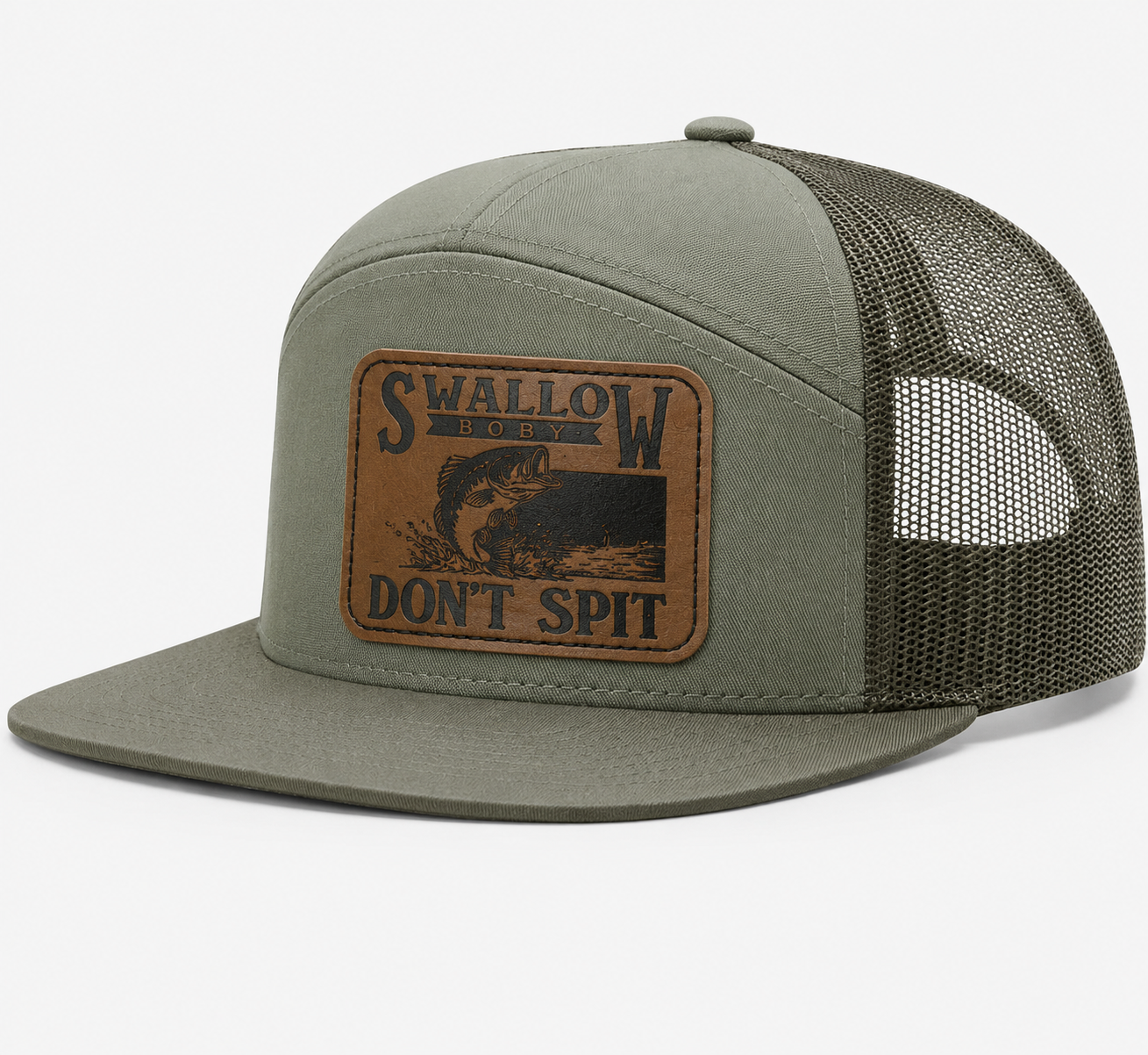 Swallow Baby Don't Spit Leather Patch Hat