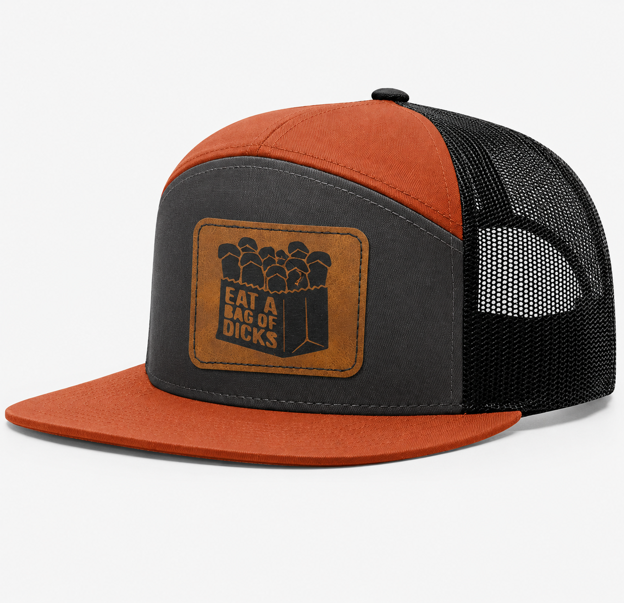 Eat A Bag Of Dicks Leather Patch Hat