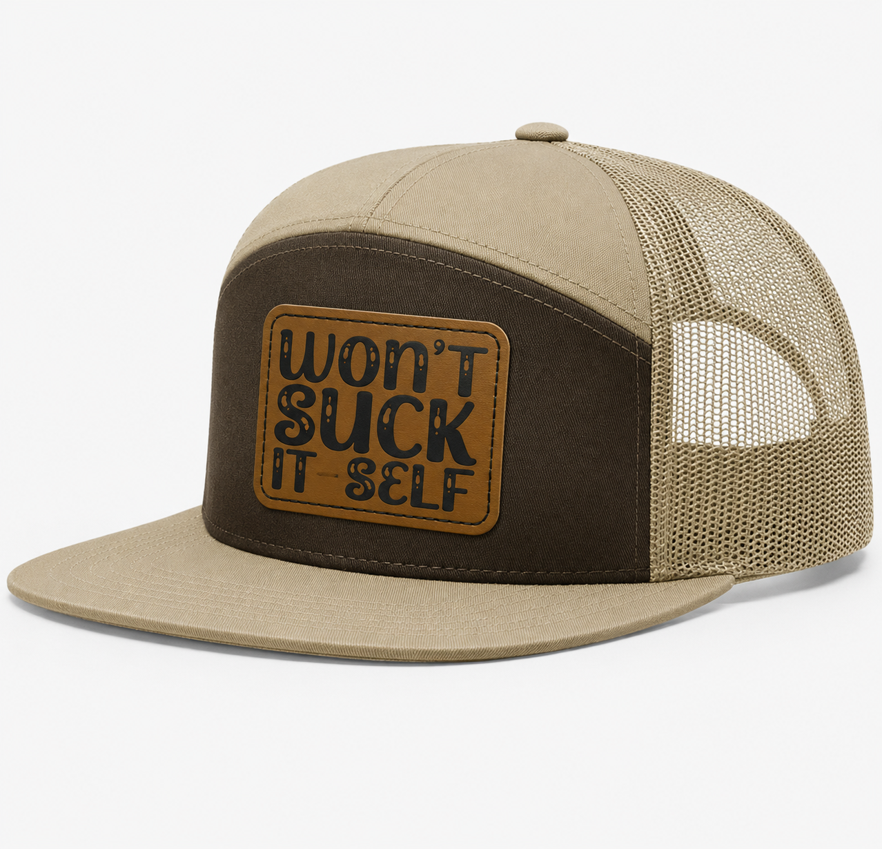 Wont Suck Itself Leather Patch Hat