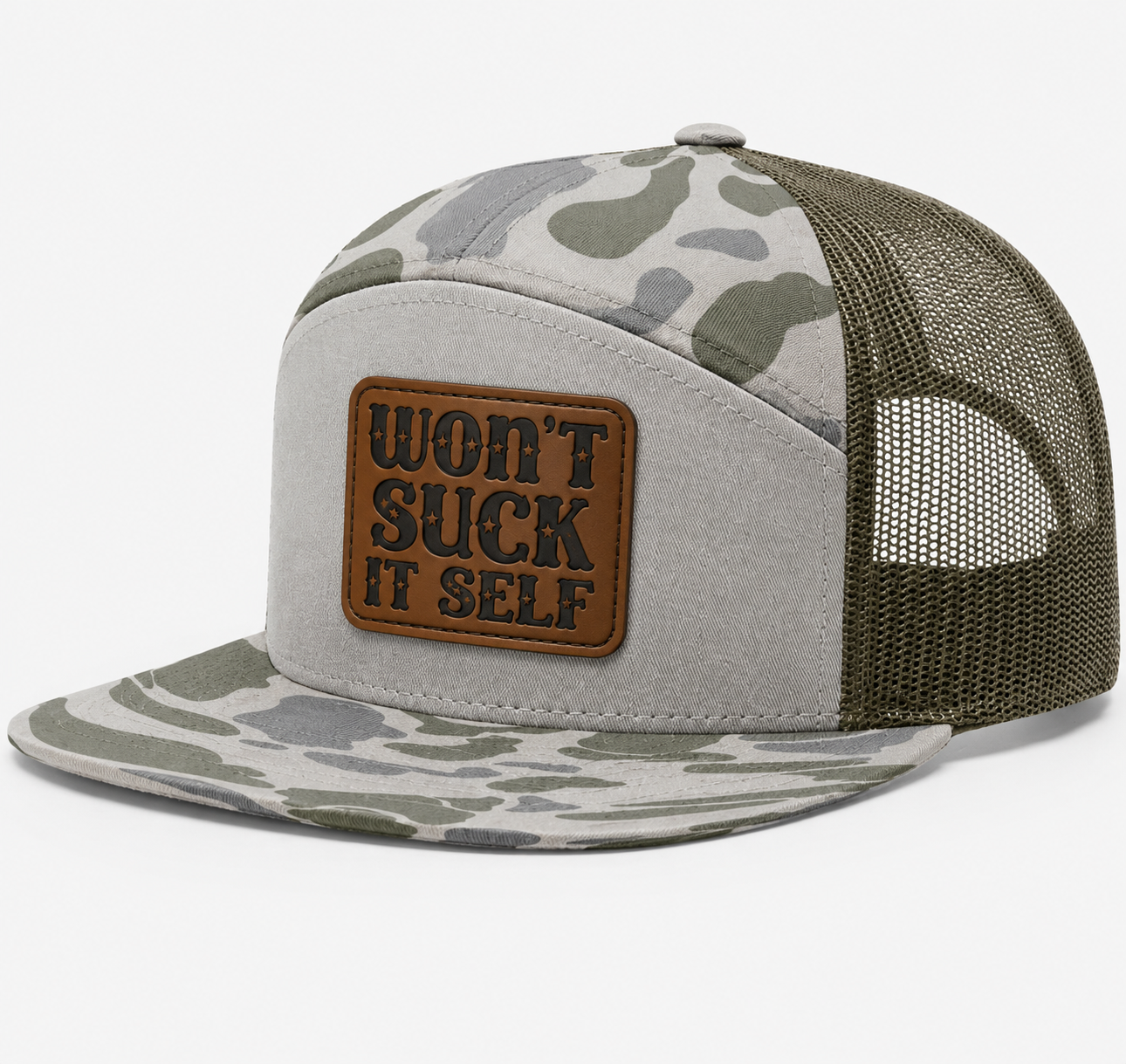 Wont Suck Itself Leather Patch Hat