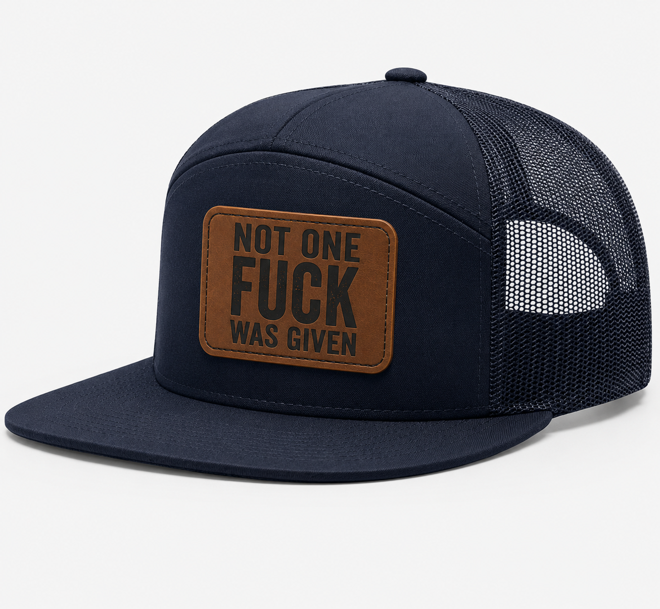 Not One Fuck Was Given Leather Patch Hat