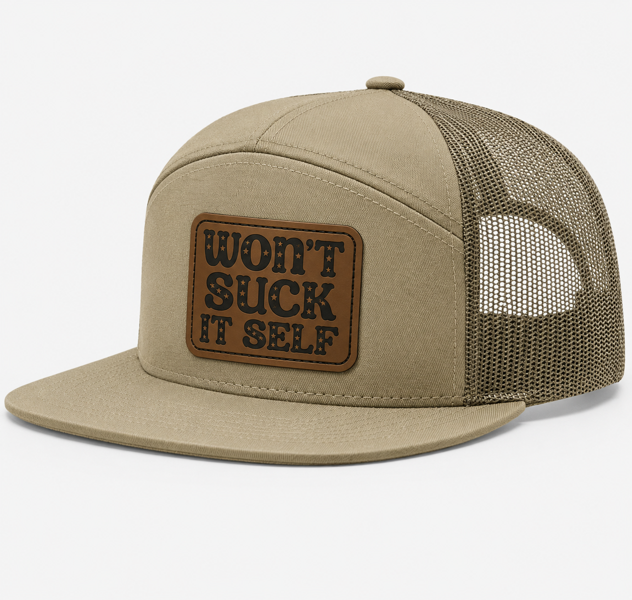 Wont Suck Itself Leather Patch Hat