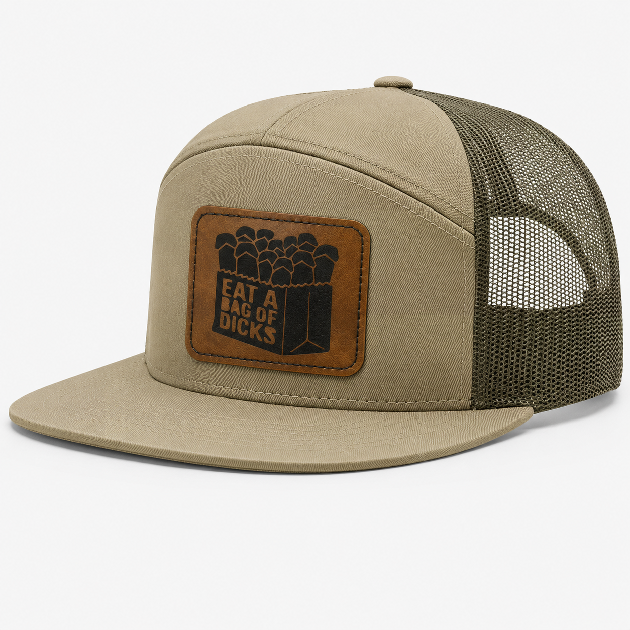Eat A Bag Of Dicks Leather Patch Hat