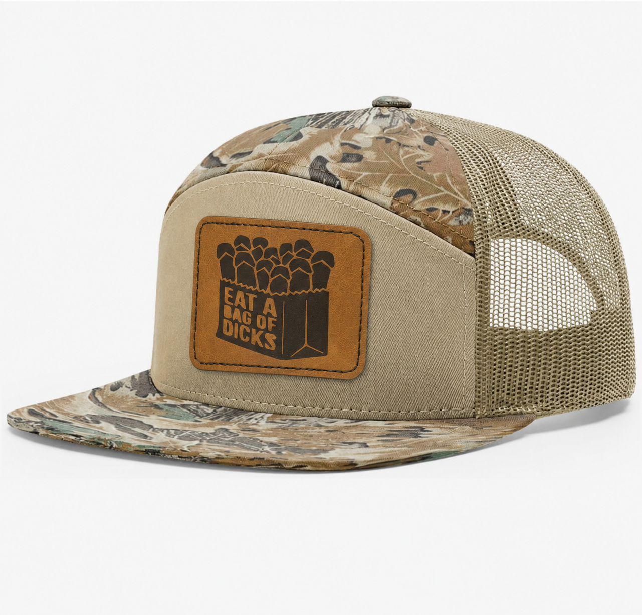 Eat A Bag Of Dicks Leather Patch Hat