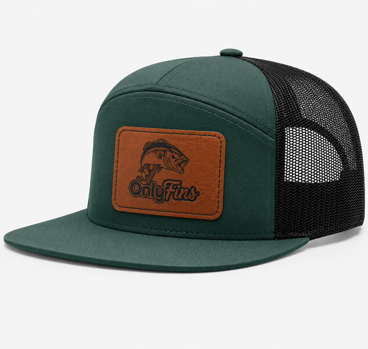 Only Fins Leather Patch Hat