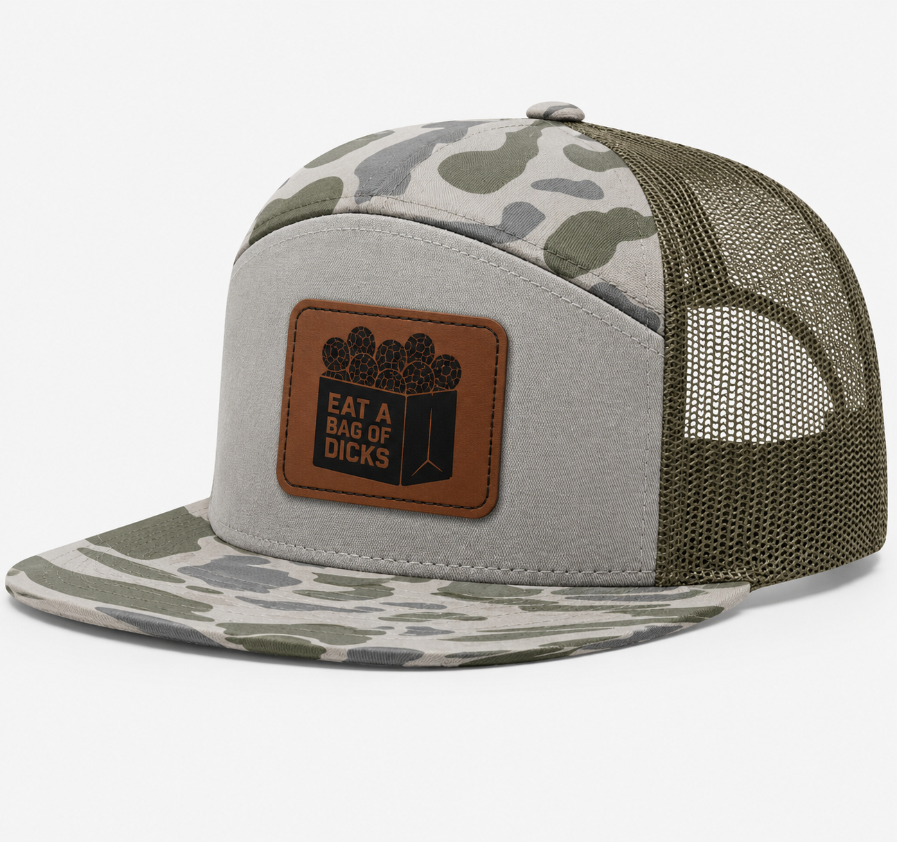 Eat A Bag Of Dicks Leather Patch Hat