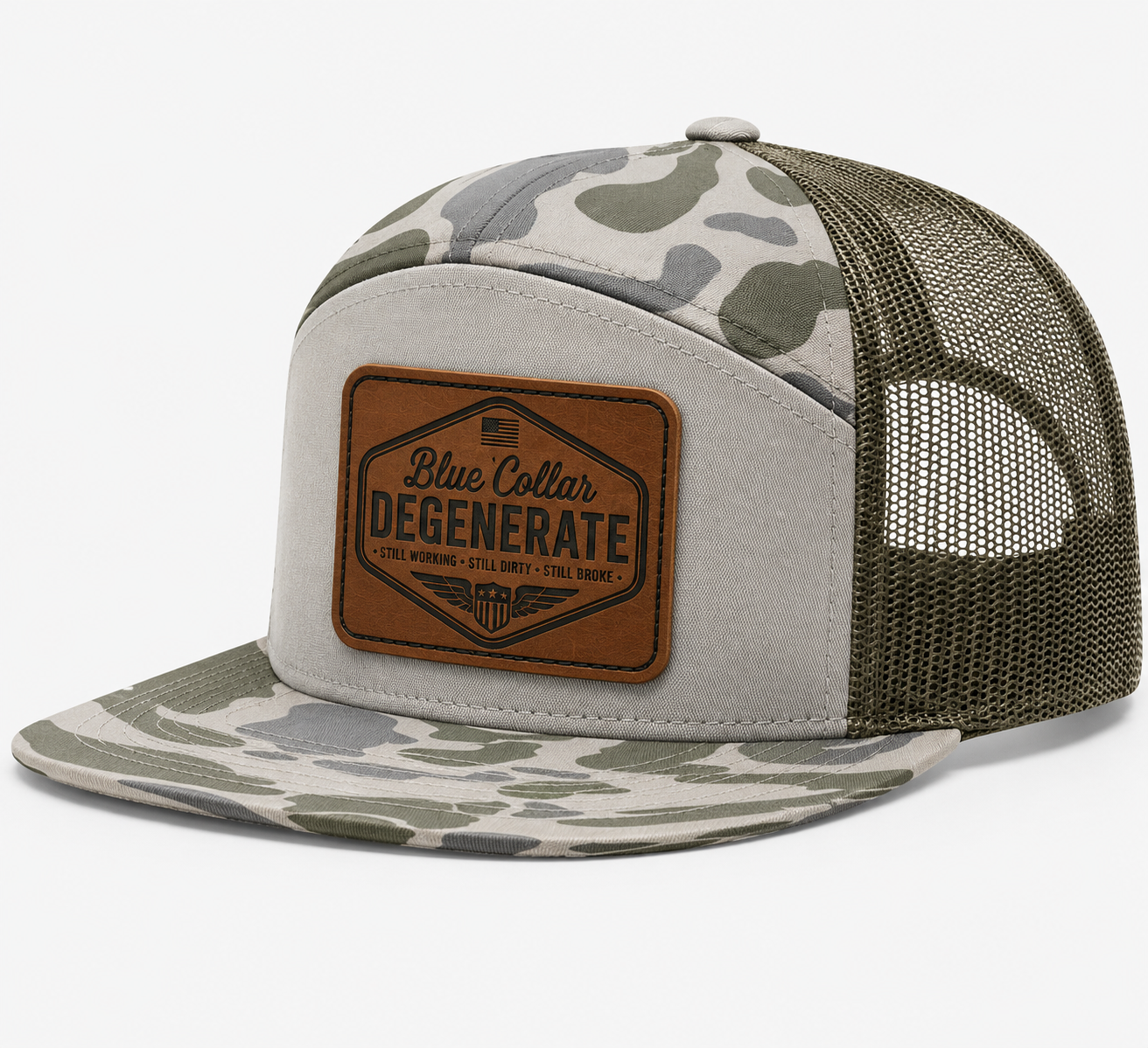 Blue Collar Degenerate Leather Patch Hat
