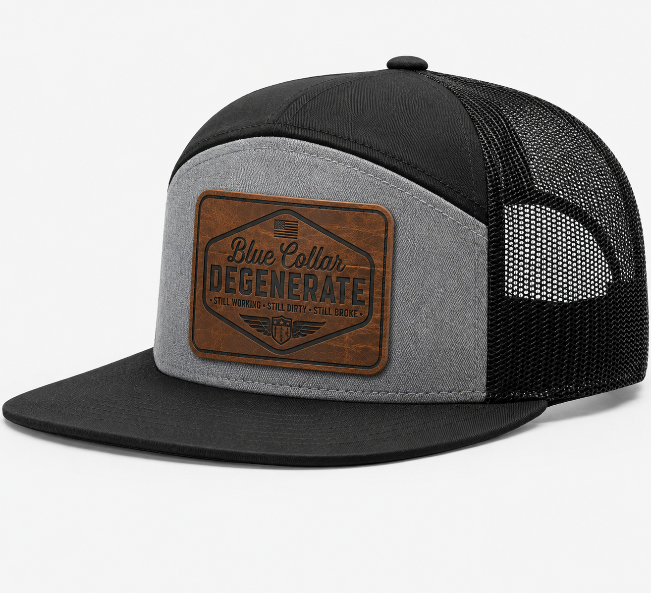 Blue Collar Degenerate Leather Patch Hat