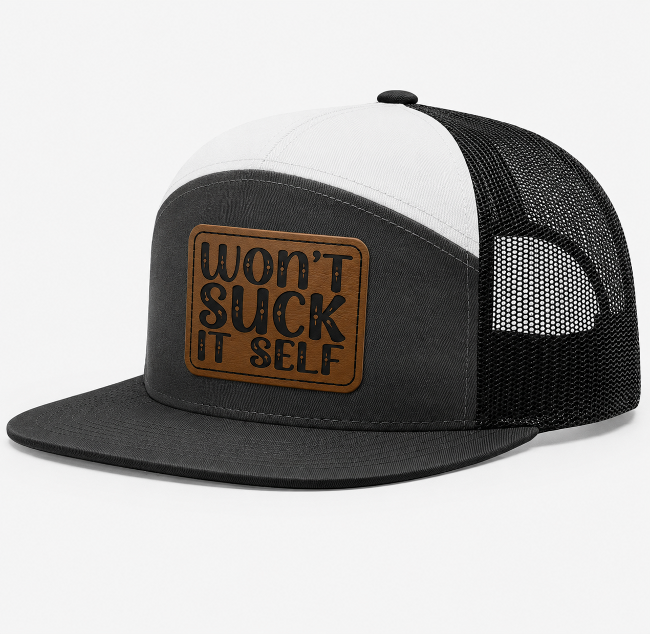 Wont Suck Itself Leather Patch Hat