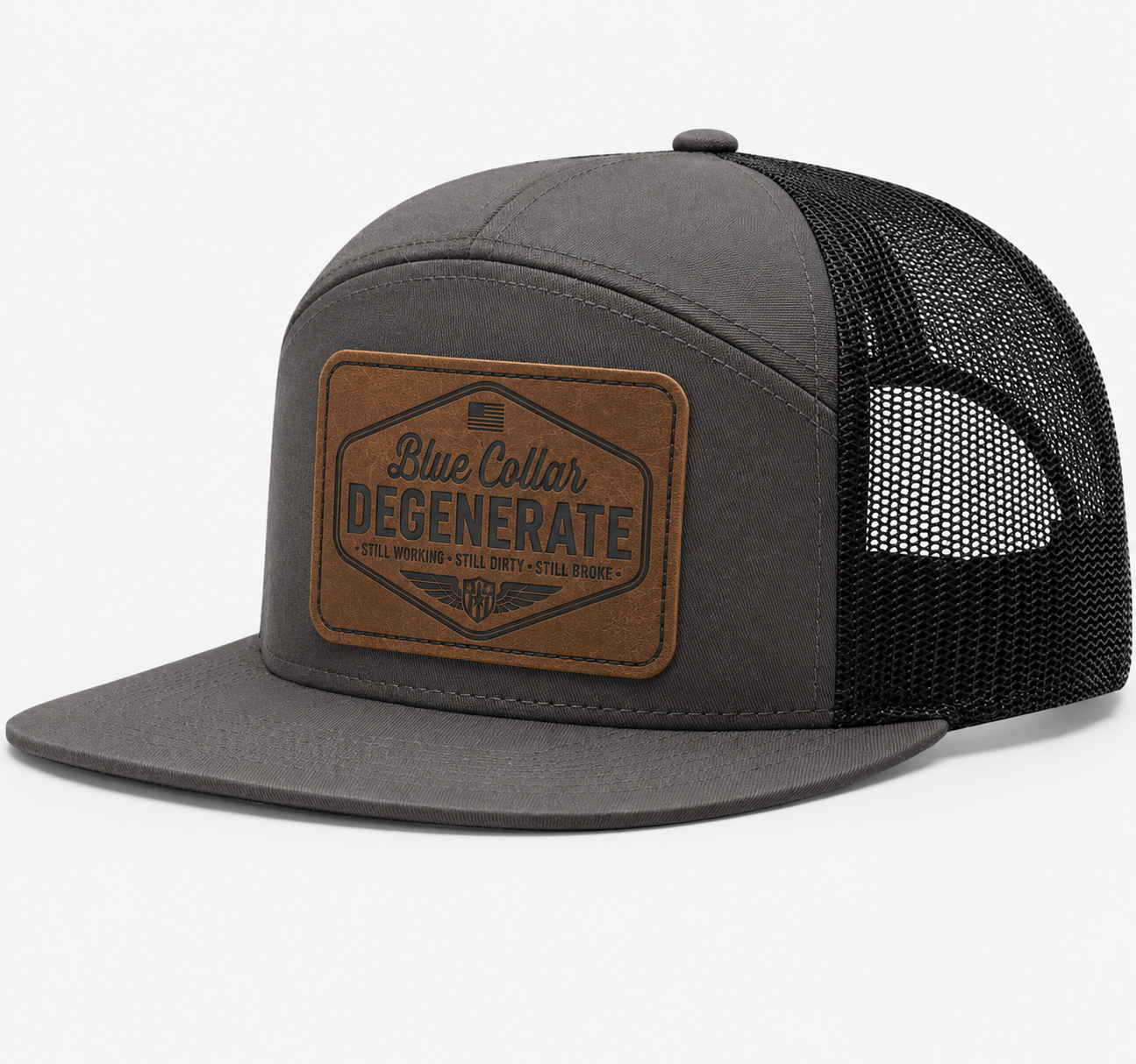 Blue Collar Degenerate Leather Patch Hat