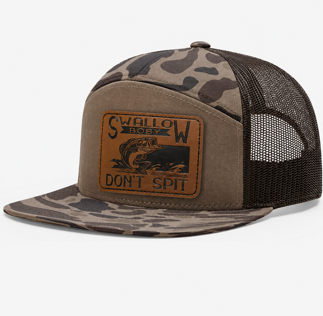 Swallow Baby Don't Spit Leather Patch Hat