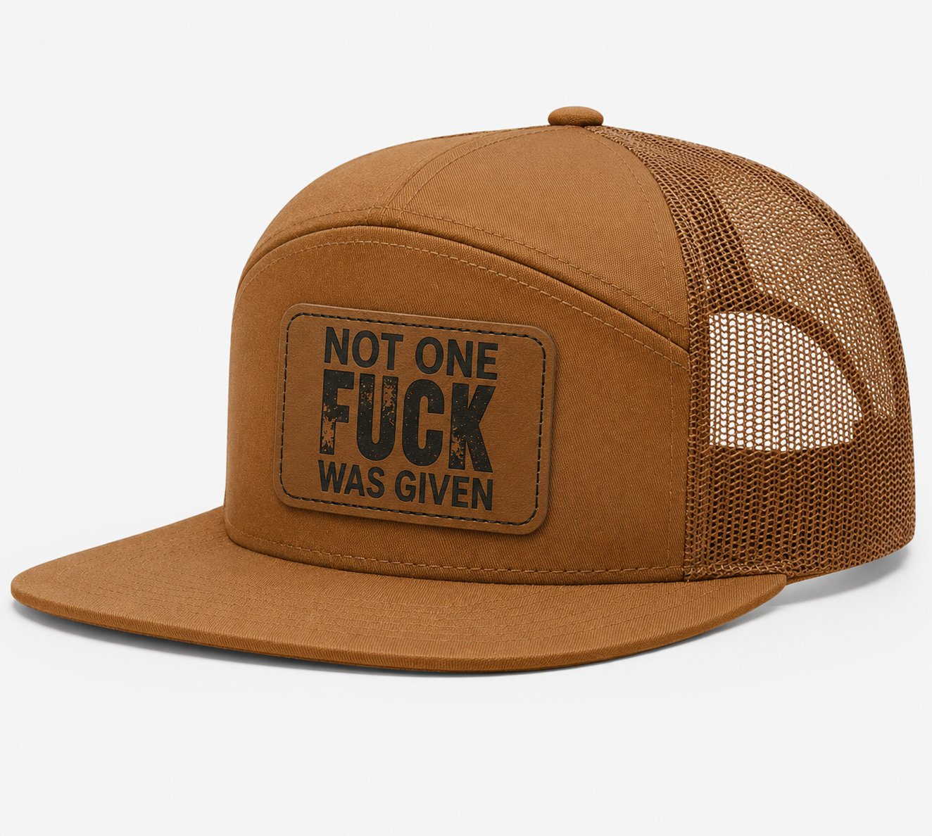 Not One Fuck Was Given Leather Patch Hat