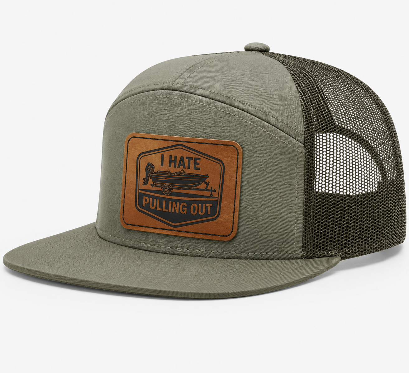 I Hate Pulling Out Leather Patch Hat