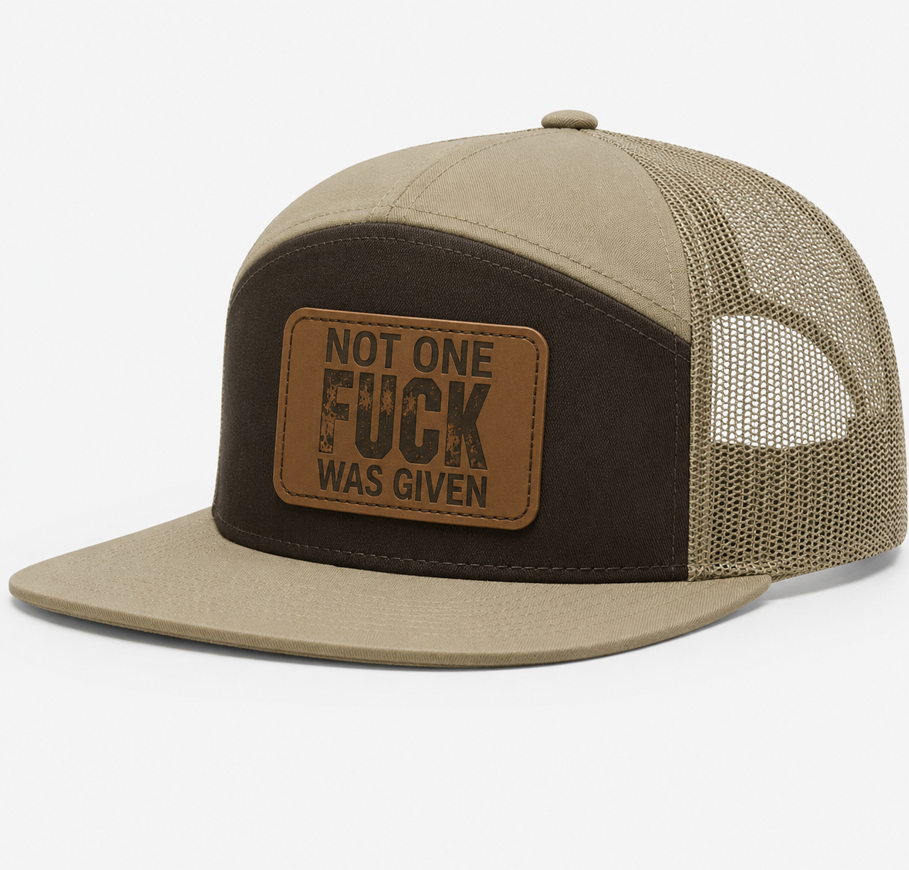 Not One Fuck Was Given Leather Patch Hat