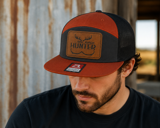 Big Rack Hunter Leather Patch Hat