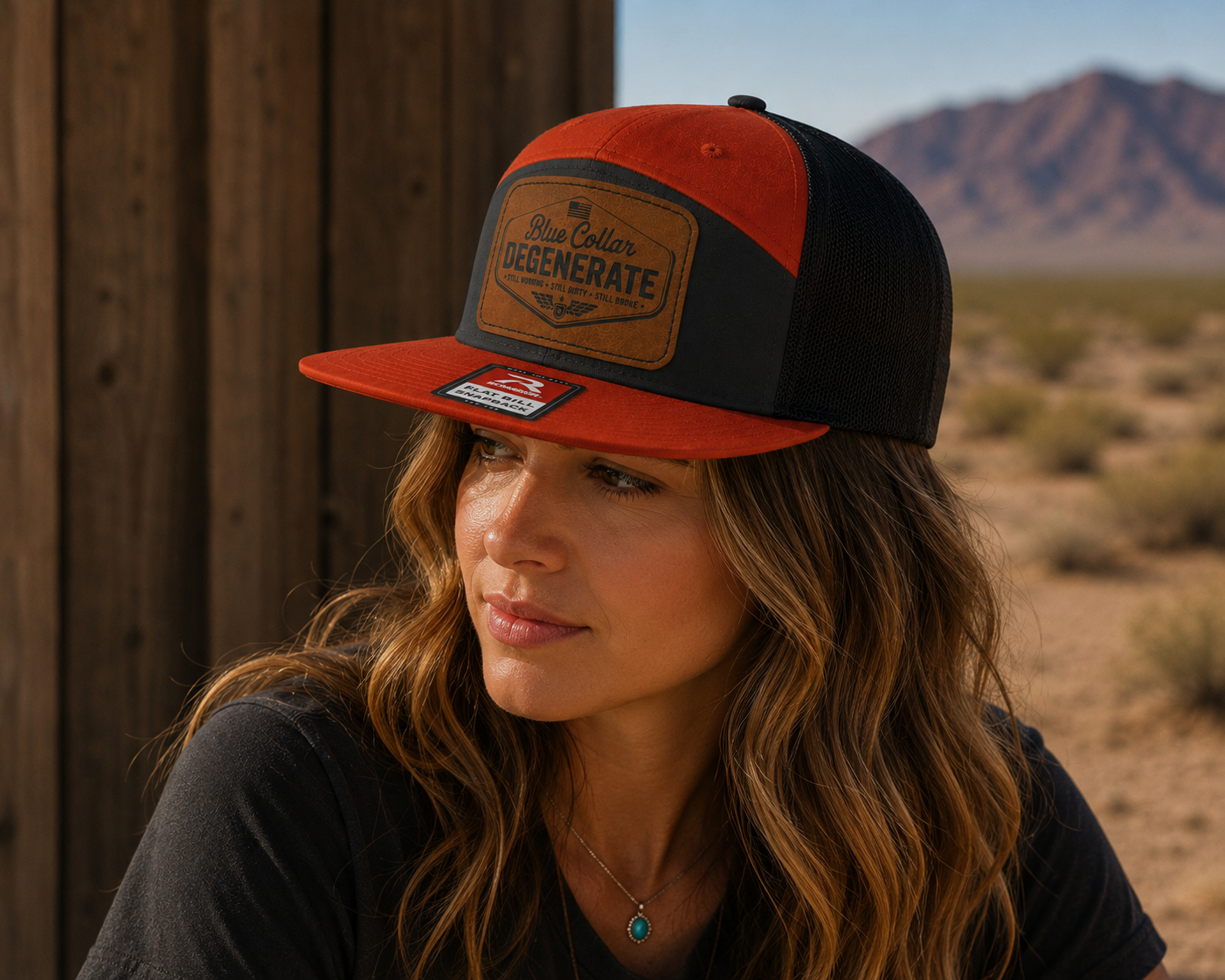 Blue Collar Degenerate Leather Patch Hat