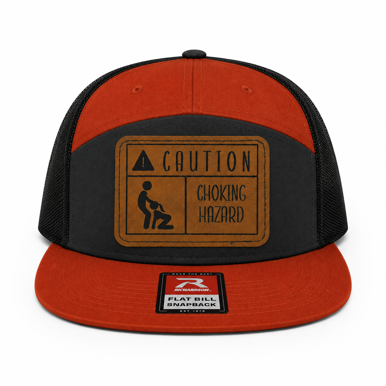 Caution Choking Hazard Leather Patch Hat